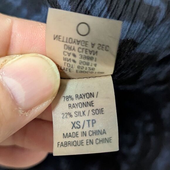 Elie Tahari Size XS Dusk Blue Burnout Silk Jacket Whimsigoth Witch Vampire Goth - Picture 13 of 15